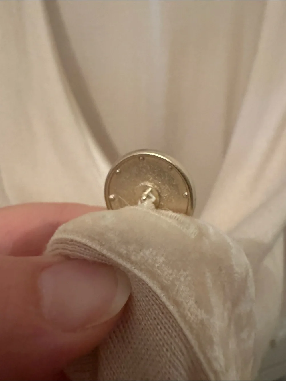 CHANEL Cream silk-blend Candy Button Cardigan